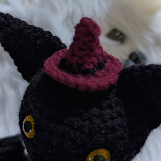 Cobweb — Black Witch Cat Amigurumi