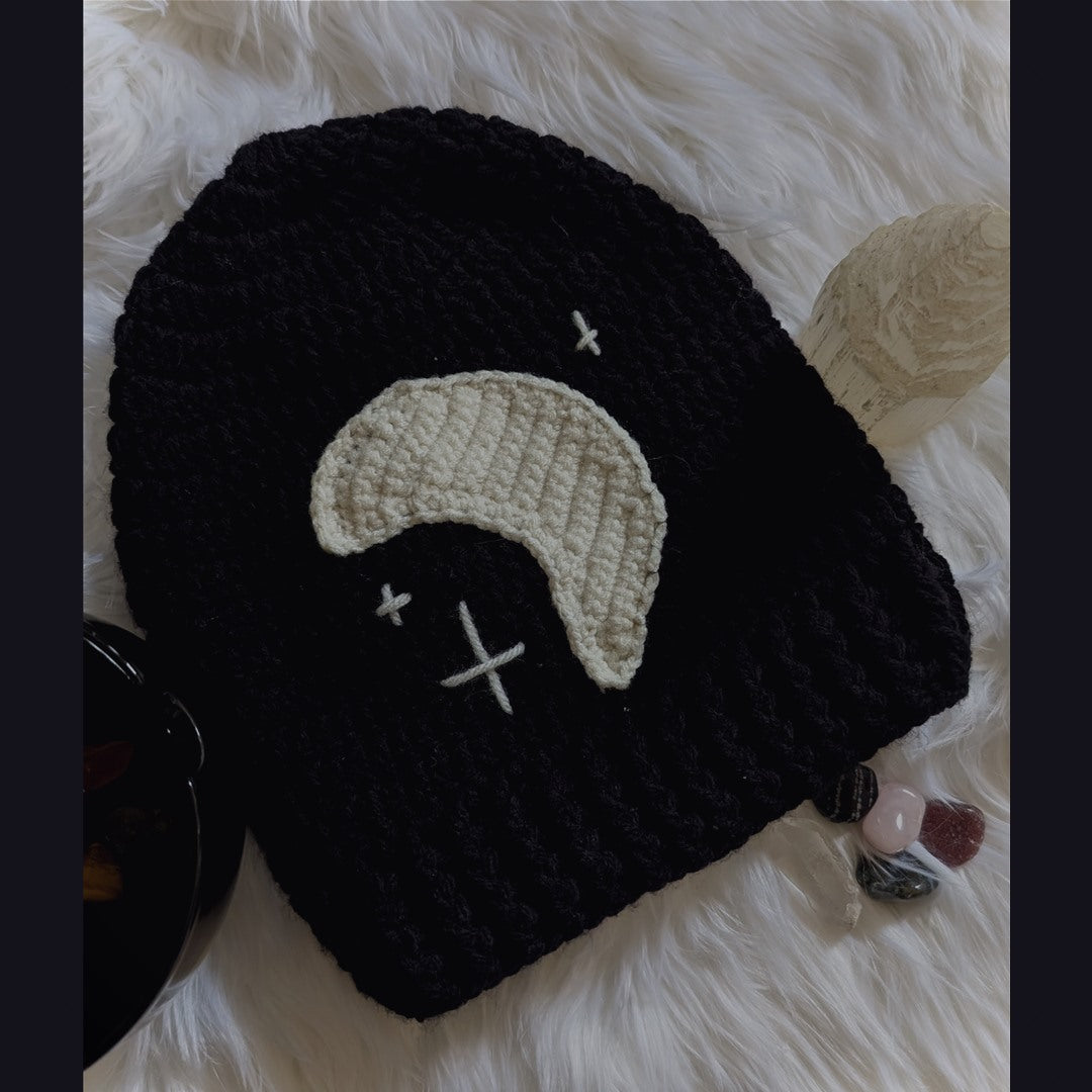 "Nightshade" Slouch Beanie ā Crescent Moon